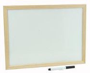 WHITEBOARD WOOD FRAME 600X400MM