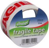 FRAGILE 50MM X 33M RED (6 ROLL PACK)