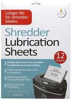 SHREDDER LUBRICATION SHEETS, PK12