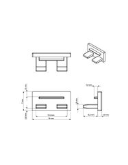 Endcap for LED profile LINE MINI, gray, with hole 3,5mm