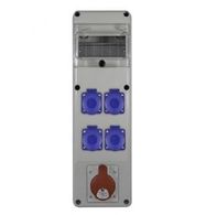 PawBol R-BOX  B.SLIM-6S-28-S plastic panel with sockets (4x16A/230V, 1x5P16A)