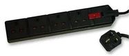 POWER OUTLET STRIP, 4 OUTLET, 2M, 240V