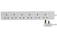 POWER OUTLET STRIP, 6 OUTLET, 5M, 250V