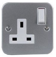 SOCKET SWITCHED, METALCLAD, 1GANG