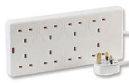 POWER STRIP, 8 OUTLET, 13A, 250V, 2M