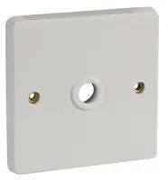 1G CORD OUTLET FLUSH MLD WHITE