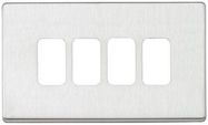 4 MODULE GRID PLATE WITH FRAME