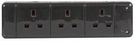 EXTENSION SOCKET 3 GANG BLACK