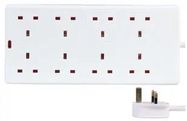 POWER STRIP, 8 OUTLET, 13A, 250V, 1M