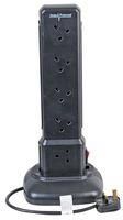 EXTENSION TOWER 10G SWTCH SURGE, USB BLK