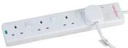 EXTENSION LEAD SURGE SWITCHED 4G WHT 2M
