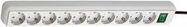POWER OUTLET STRIP, 10 OUTLET, 3M, 230V