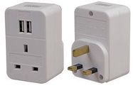 UK ADAPTOR TWIN USB CHARGER