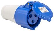 SOCKET 230V 32A 2P-E BLUE