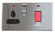 45A COOKER SWITCH-SOCKET P-CHROME