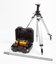 PLS HV2R Red Rotary Laser Kit with Tripod and Grade Rod, Fluke