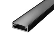 Анодированный алюминиевый профиль для светодиодной ленты PROF-150B черный, накладной, 2м