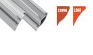 Aluminum profile for LED strips surface, recessed, CONVA, 1m LUMINES