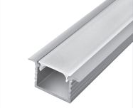 Anodeeritud alumiiniumist profiil LED ribale, sügav, süvistatav, GROOVE MAX, 3m (ilma kateta)