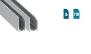 Алюминиевый профиль для светодиодной ленты, под оргстекло 6мм, L6, 1м LUMINES