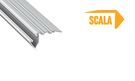 Aluminum profile for LED strips for stairs, SCALA, 2.02m LUMINES