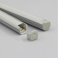Anodized aluminum profile for LED strips, round type, length 2m
