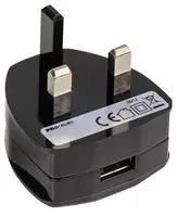 QUICK CHARGE 3.0 USB MAINS CHARGER, BLK