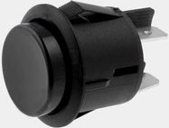 Switch:push-button; OFF-(ON); nonfixed; 4pins; 16A/250VAC DPST-NO  Ø19mm, balck