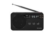 USB/microSD/3,5 mm pordiga laetav taskuraadio FM, must