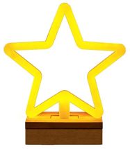 Neon Wood Stand LED STAR warm white, 5V USB / 3xAA, FLNW04 Forever Light