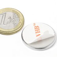 Ketasmagnet isekleepuv Ø25x2mm NdFeB N35