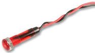 LED INDICATOR, WIRED, 5MM, 12V, RED