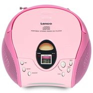 Portable stereo FM radio with CD player Pink