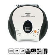 Portable stereo FM radio with CD player White