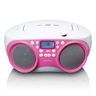 Portable FM Radio/CD/MP3 and USB player Pink