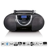 Portable DAB+ and FM Radio with CD Cassette and Bluetooth Black