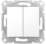Switch 2 keys white 10A 250V SEDNA