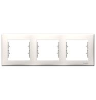 Sedna - horizontal 3-gang frame - cream