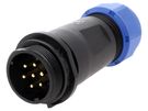 Socket, male, for cable SP21 7p. external thread WEIPU