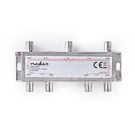 Satellite Splitter | 5 - 2400 MHz | 17.0 dB | Number of inputs: 1 | Number of outputs: 6 | Impedance: 75 Ohm | Zinc | Silver