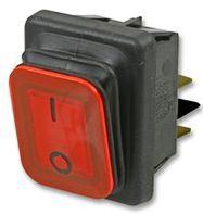 ROCKER SWITCH, DPST, 16A, 250V, PANEL