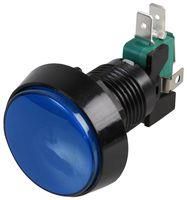 SWITCH, ILLUM, MOM, 12V, 36.8MM, BLUE