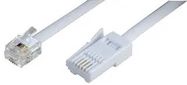 TELEPHONE PLUG TO RJ11 WHITE 15M