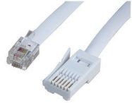 TELEPHONE PLUG TO RJ12 WHITE 3M