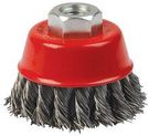 WIRE BRUSH, KNOTTED, 2 1/2", A/GRINDER