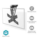 Motorised TV Ceiling Mount | 23 - 65 " | Maximum supported screen weight: 30 kg | Rotatable | Tiltable | Minimum ceiling distance: 140 mm | Remote controlled | Steel | Black