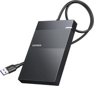 Kõvaketta korpus 2,5-tolline HDD/SSD SATA 3,0 5Gbps USB-A kaabliga 0,5m, must