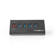 USB Hub | USB Micro-B Female | USB-A Female | 5 port(s) | QC3.0 / USB 3.2 Gen 1 | Mains Powered / USB Powered | 5 Gbps | 5x USB