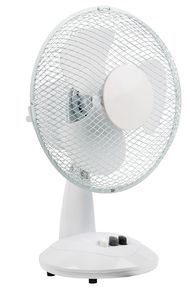 Table Fan 23 cm 21 W Plastic White