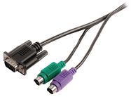 VGA Cable VGA Male + 2x PS2 Male - VGA Male + 2x PS/2 Male 2.00 m Black